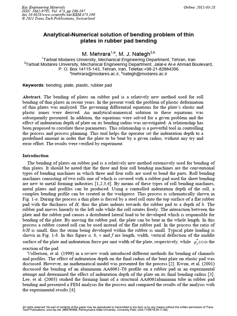 Analytical-Numerical Solution of Bending Problem of Thin Plates in ...