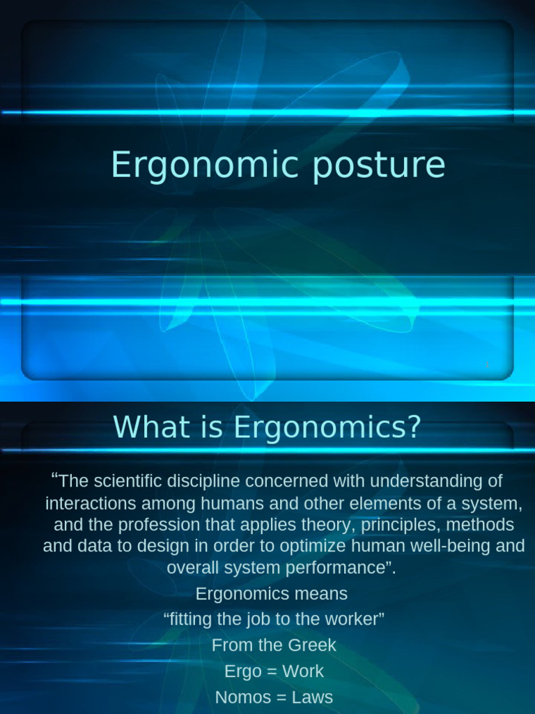 Understanding Ergonomics and Posture | PDF | Human Factors And ...