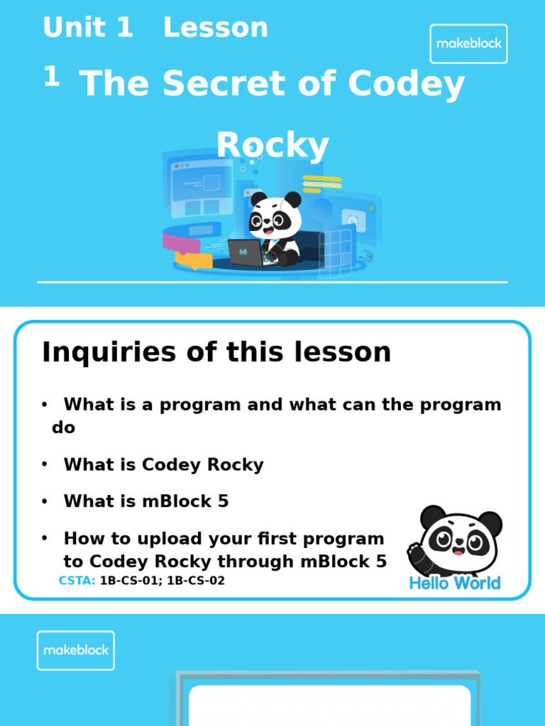 mBlock Coding with Codey Rocky | PDF