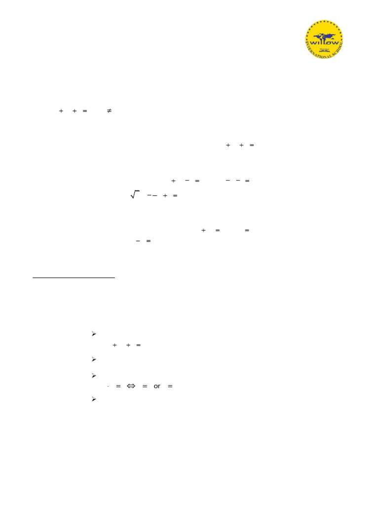 Grade 10 Notes 1 Pdf Equations Factorization