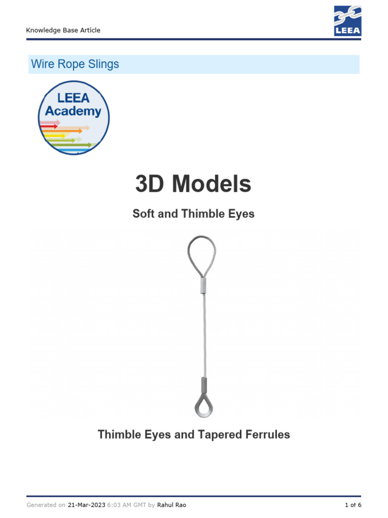 Wire Rope Slings 21-Mar-2023 | PDF