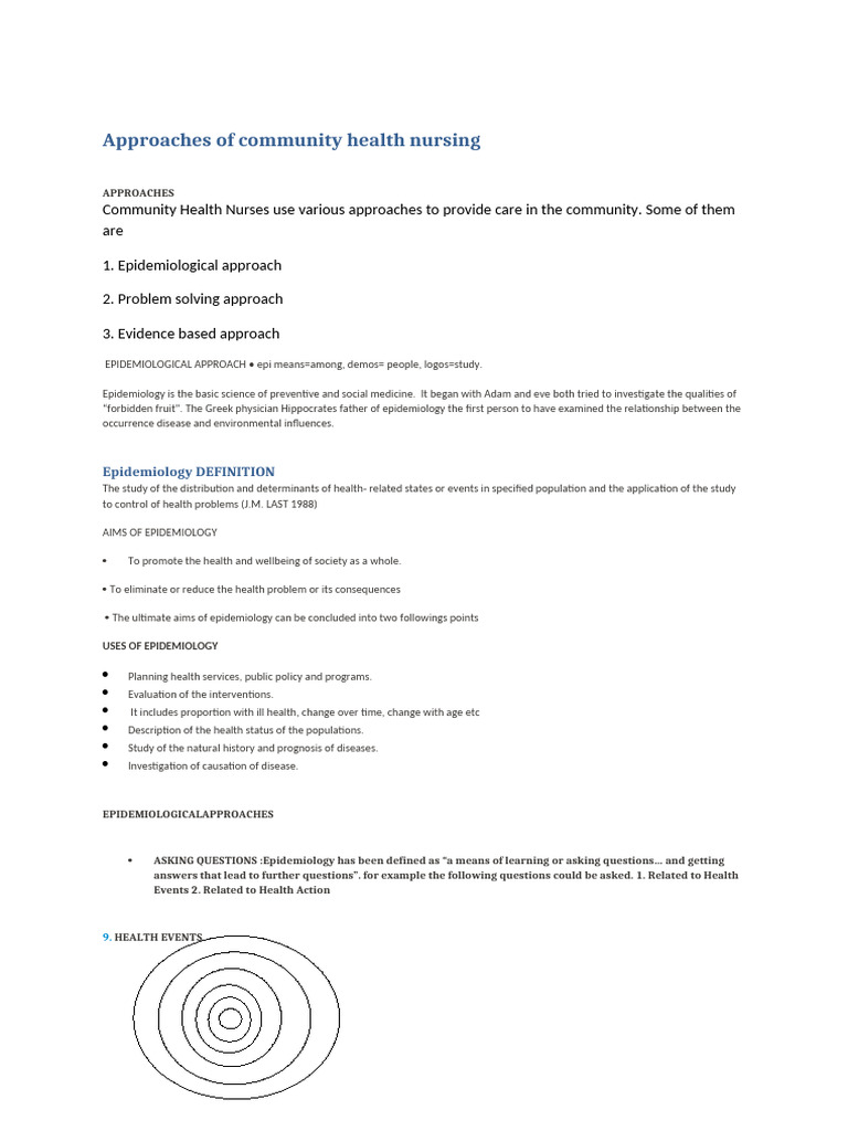 Community Health Nursing Approaches | PDF | Evidence Based Medicine ...