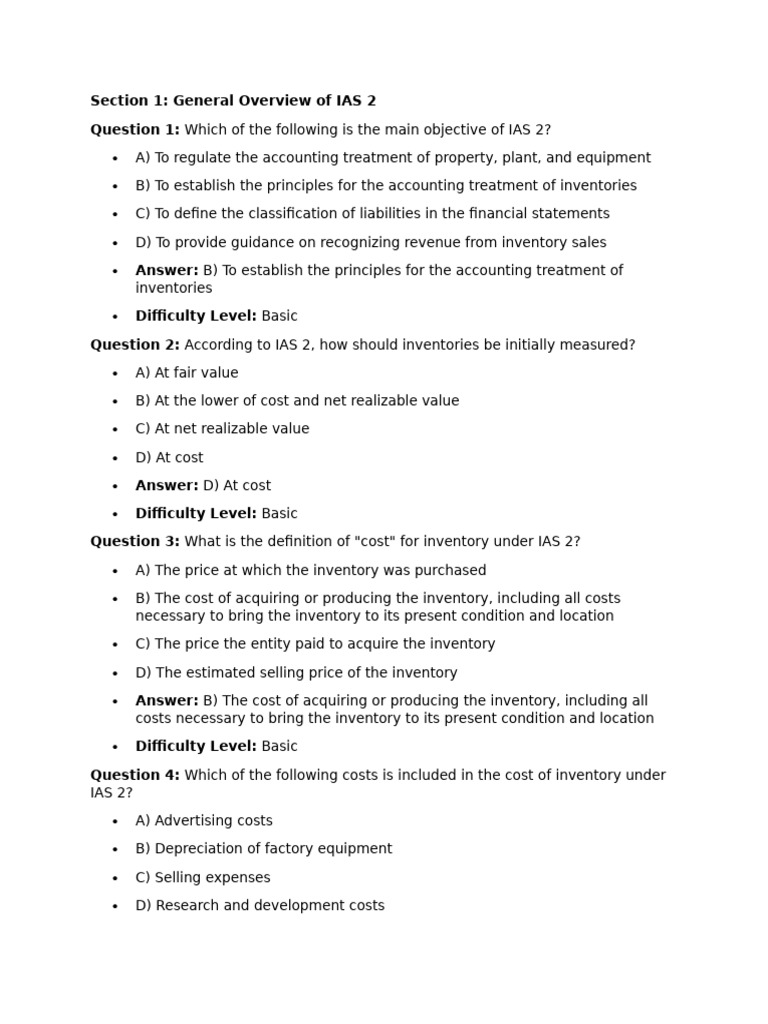IAS 2 Inventory Accounting Principles | PDF | Inventory | Exchange Rate