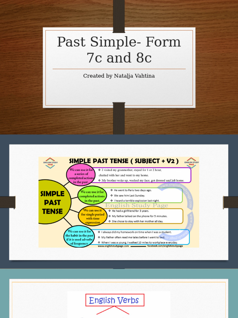 Past Simple - Form 7c and 8c | PDF