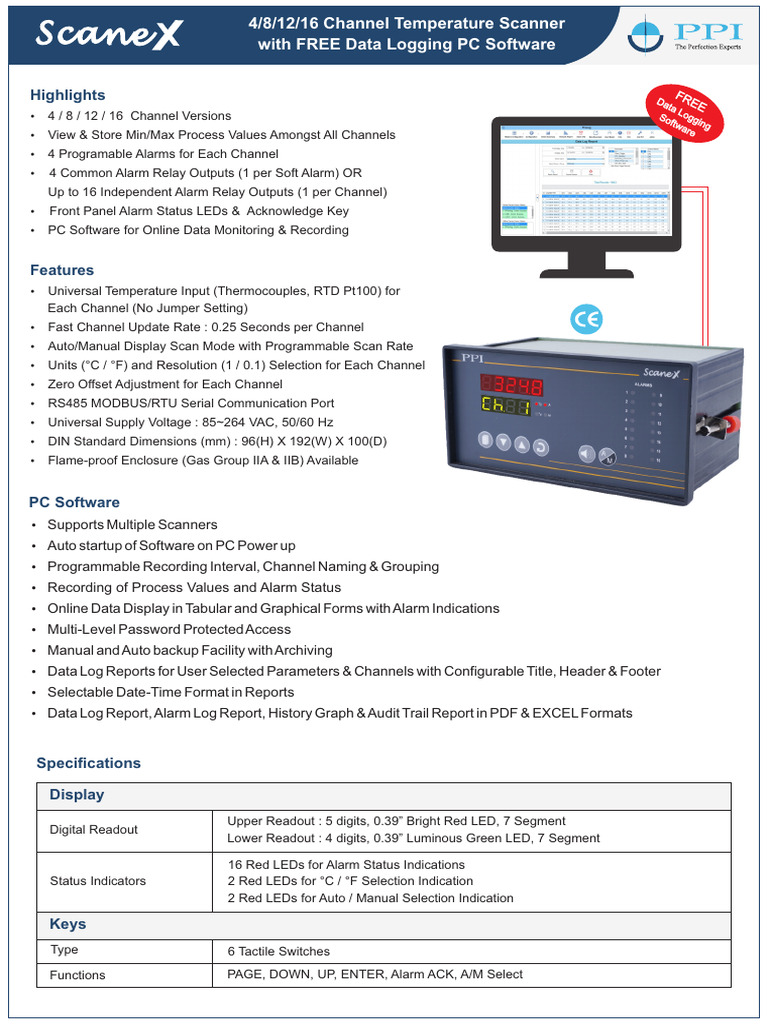 Multi-Channel Temperature Scanner | PDF | Relay | Analog To Digital ...