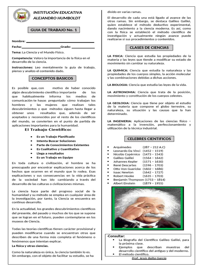 Importancia de la Física en la Ciencia | PDF | Física | Science