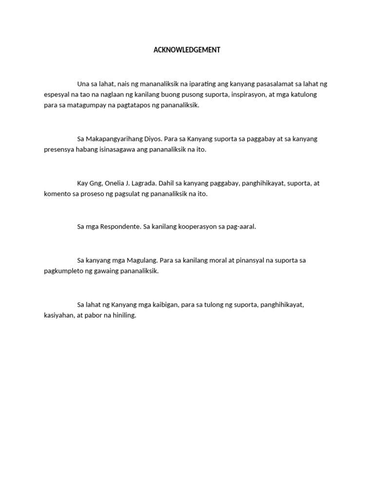 Acknowledgement | PDF