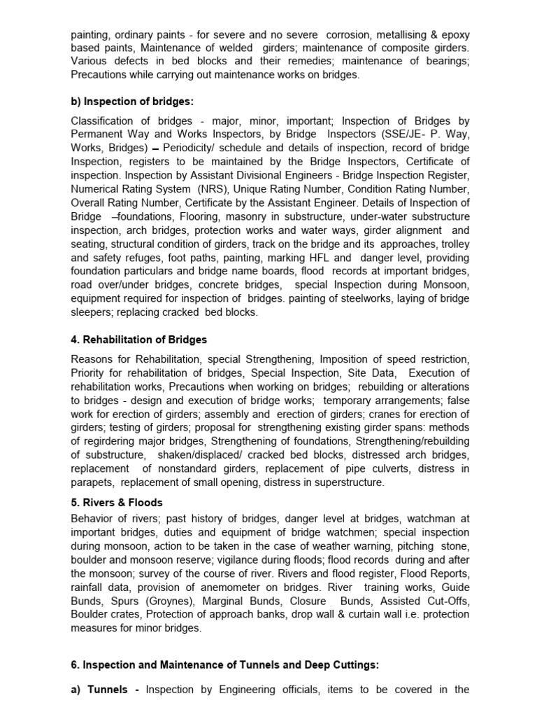 Bridge Inspection and Maintenance Guide | PDF | Bridge | Civil Engineering