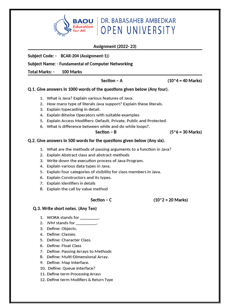 Java Networking and OOP Concepts Assignment | PDF | Java (Programming ...