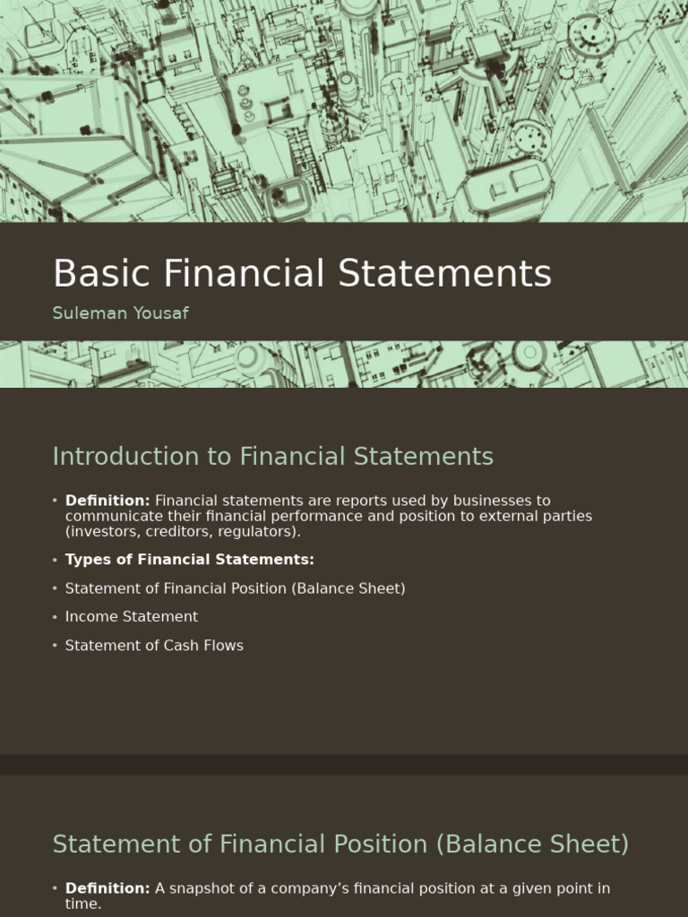 Understanding Basic Financial Statements | PDF | Balance Sheet | Equity ...