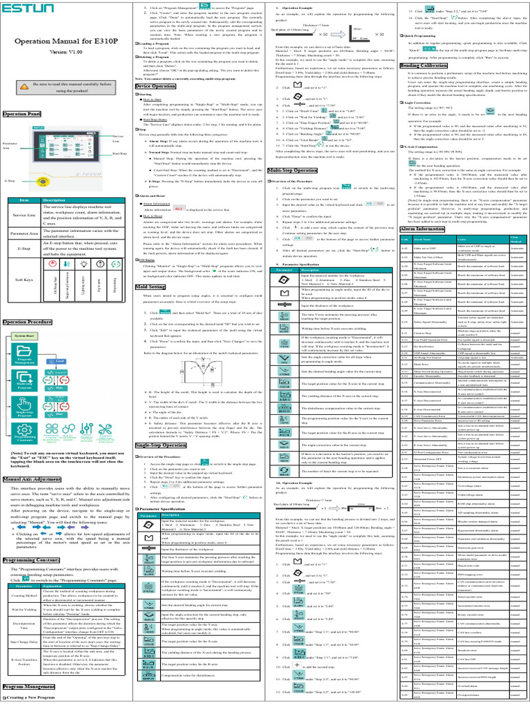 E310P Operation Manual Guide | PDF | Parameter (Computer Programming ...