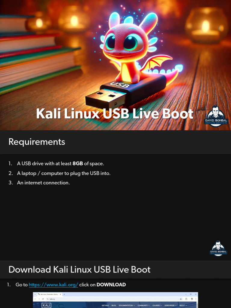 Kali On USB Two Methods | PDF | Booting | Bios