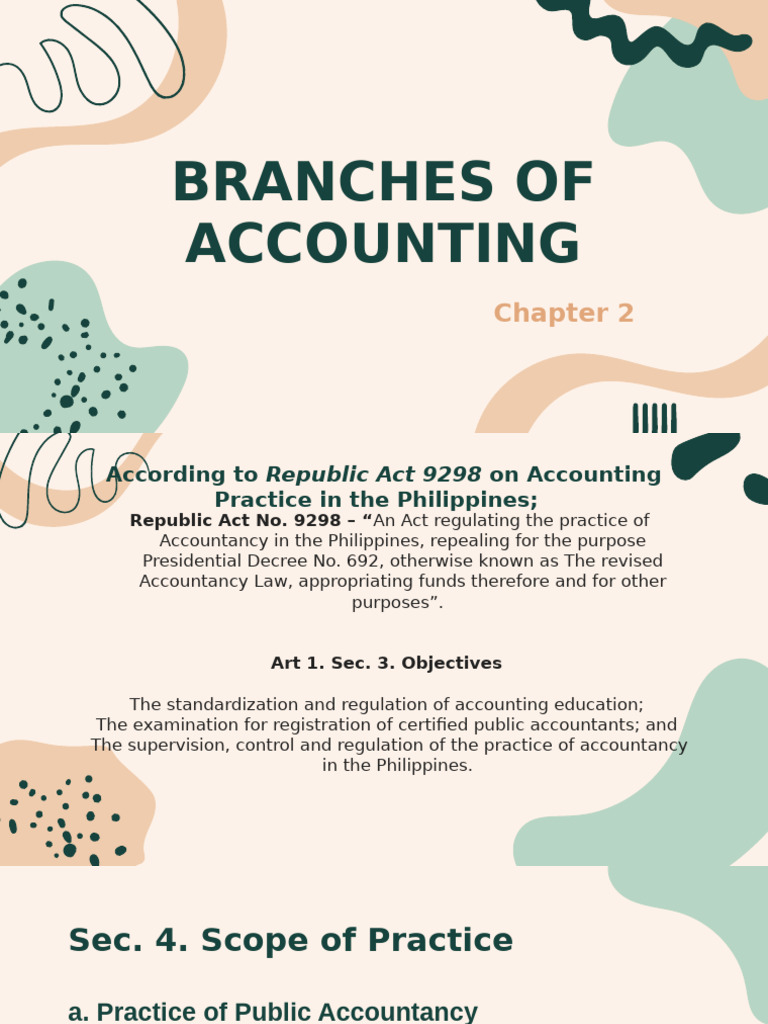Branches of Accounting in the Philippines | PDF | Accounting ...