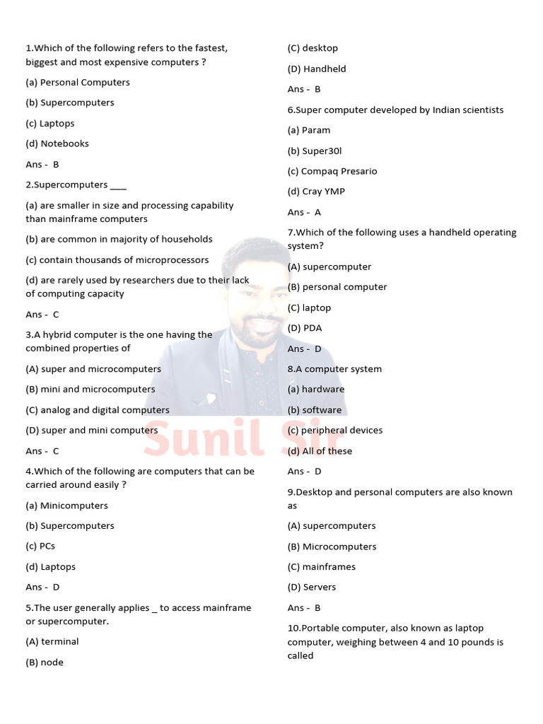 Basic of Computer Quiz - 2 | PDF | Personal Computers | Programming