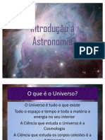 Introdução à Astronomia e Cosmologia