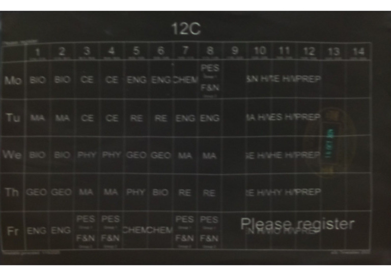 Class Timetable | PDF