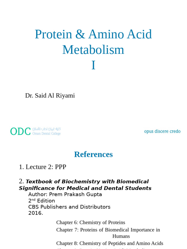 Protein and Amino Acid Metabolism Guide | PDF | Amino Acid | Proteins