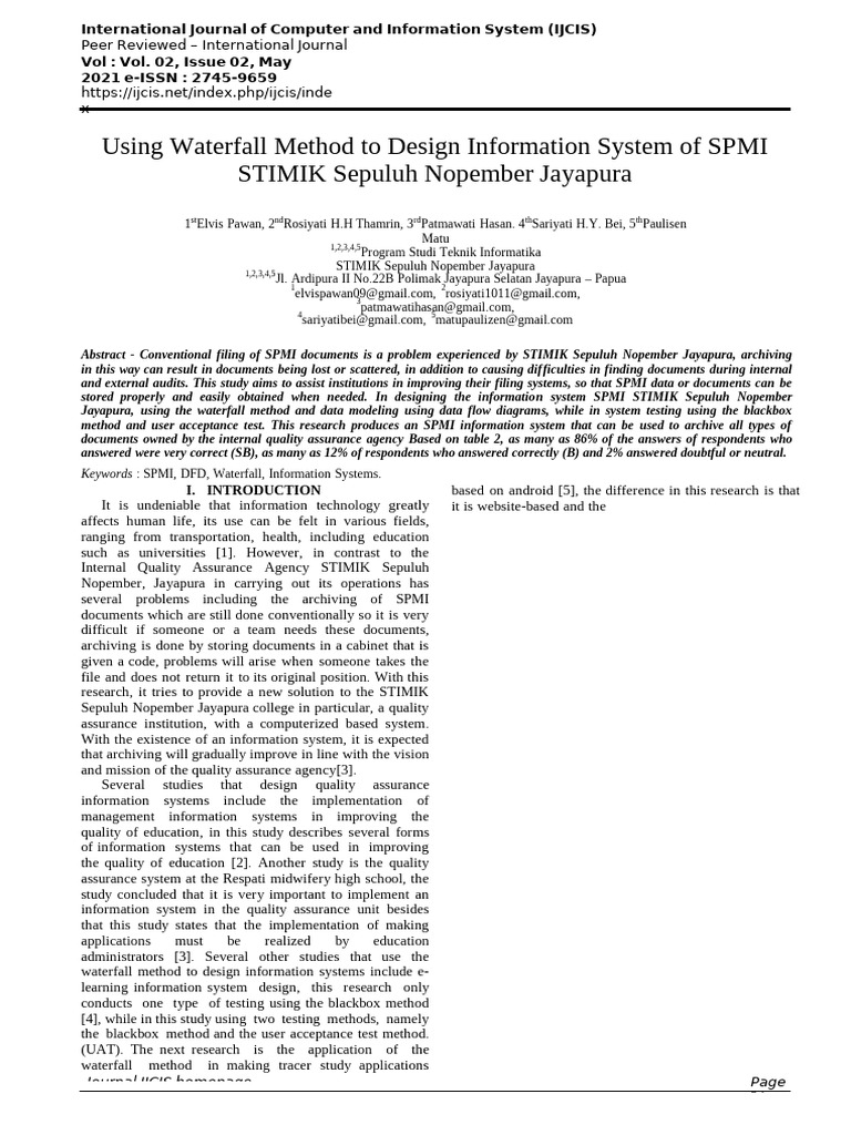 Using Waterfall Method To Design Informa 33f989d7 | PDF | Menu ...
