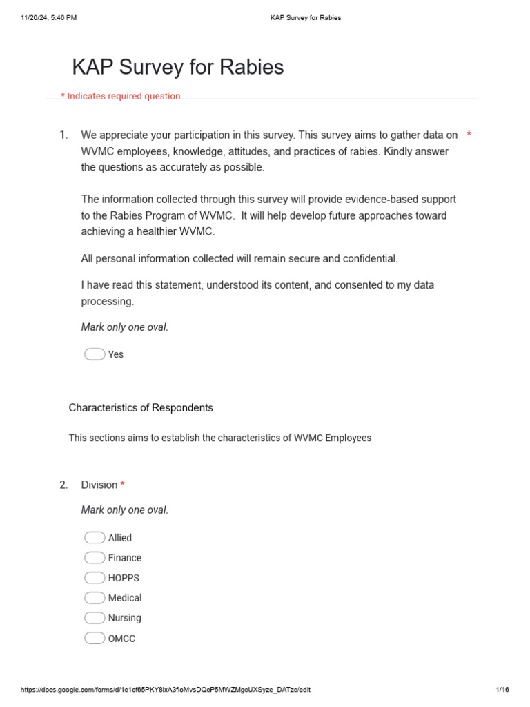 WVMC Rabies KAP Survey Insights | PDF | Rabies | Immunology