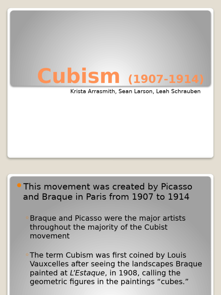 Cubismpowerpoint 120418052715 Phpapp01 | PDF | Cubism | Pablo Picasso