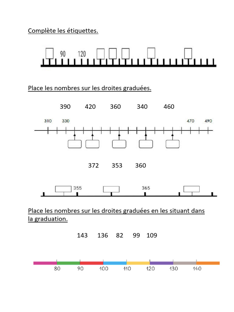 Exercices Droite Graduée | PDF