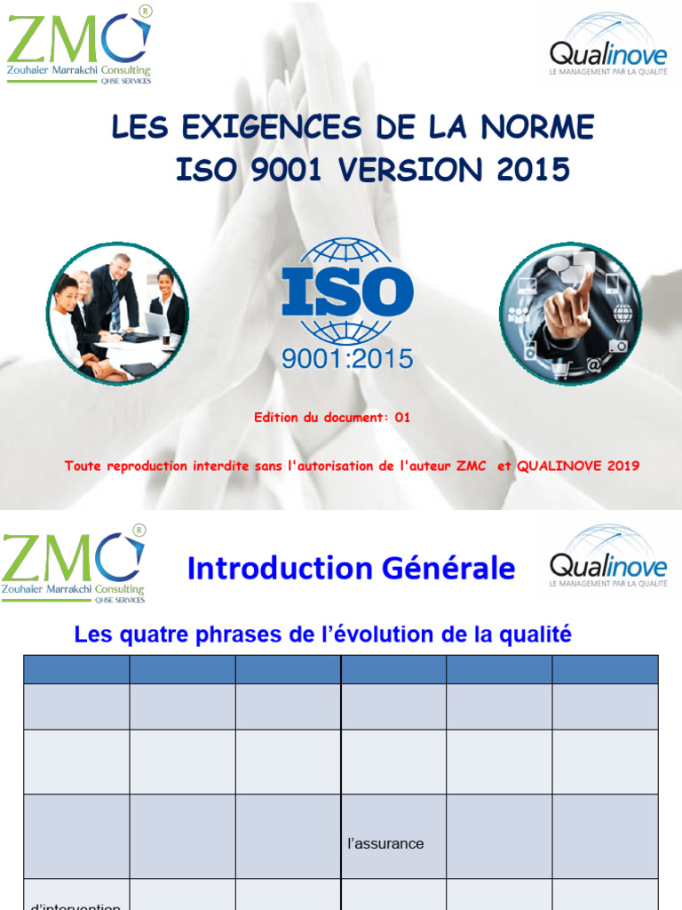 Exigences ISO 9001 Version 2015 | PDF | Système de management de la ...