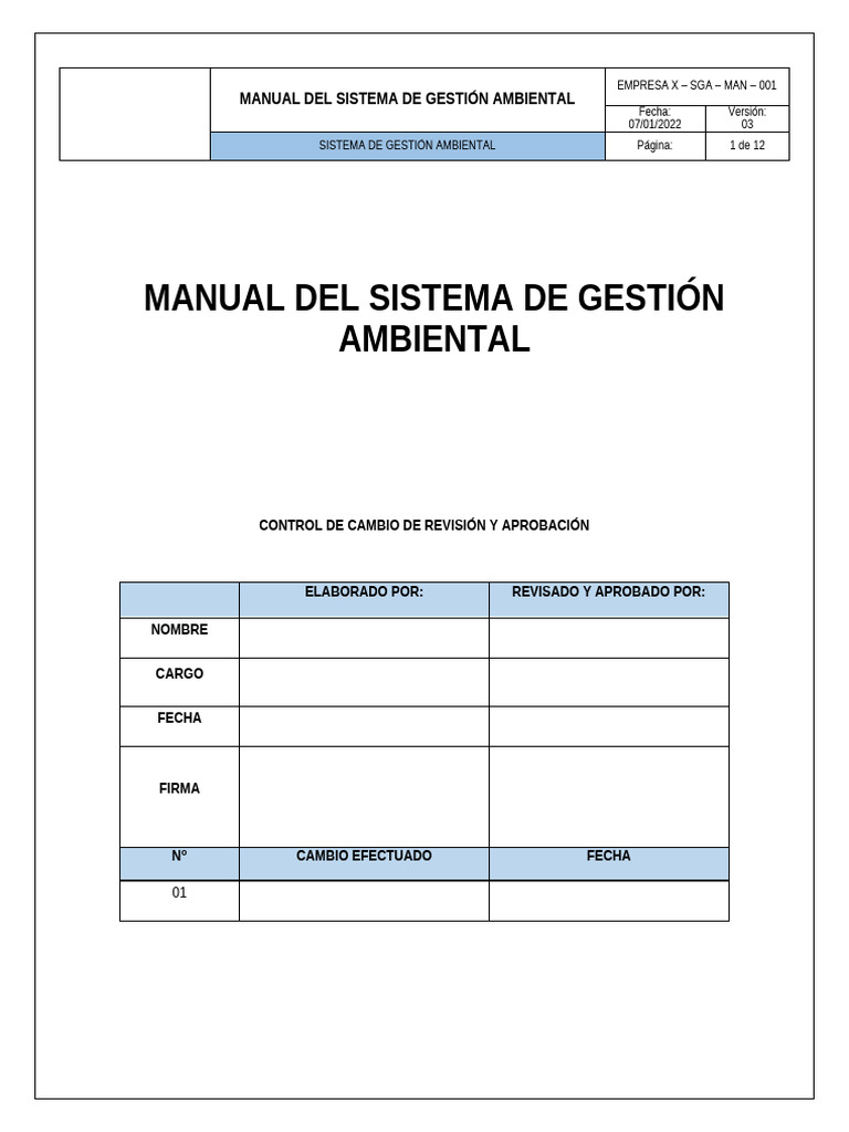 Manual de Gestión Ambiental ISO 14001 | PDF | Auditoría | Business