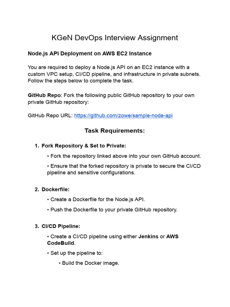 KGeN DevOps Interview Assignment | PDF