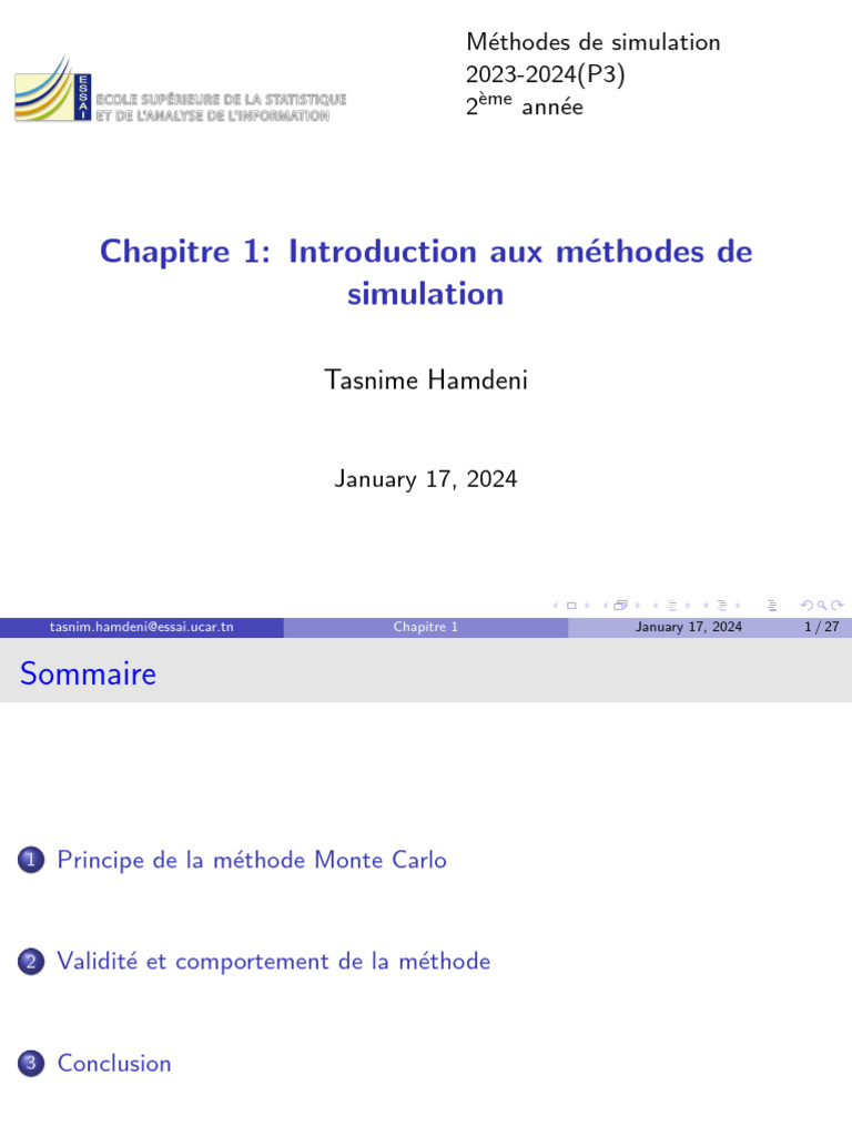 Introduction à la méthode Monte Carlo | PDF | Méthode de Monte-Carlo ...