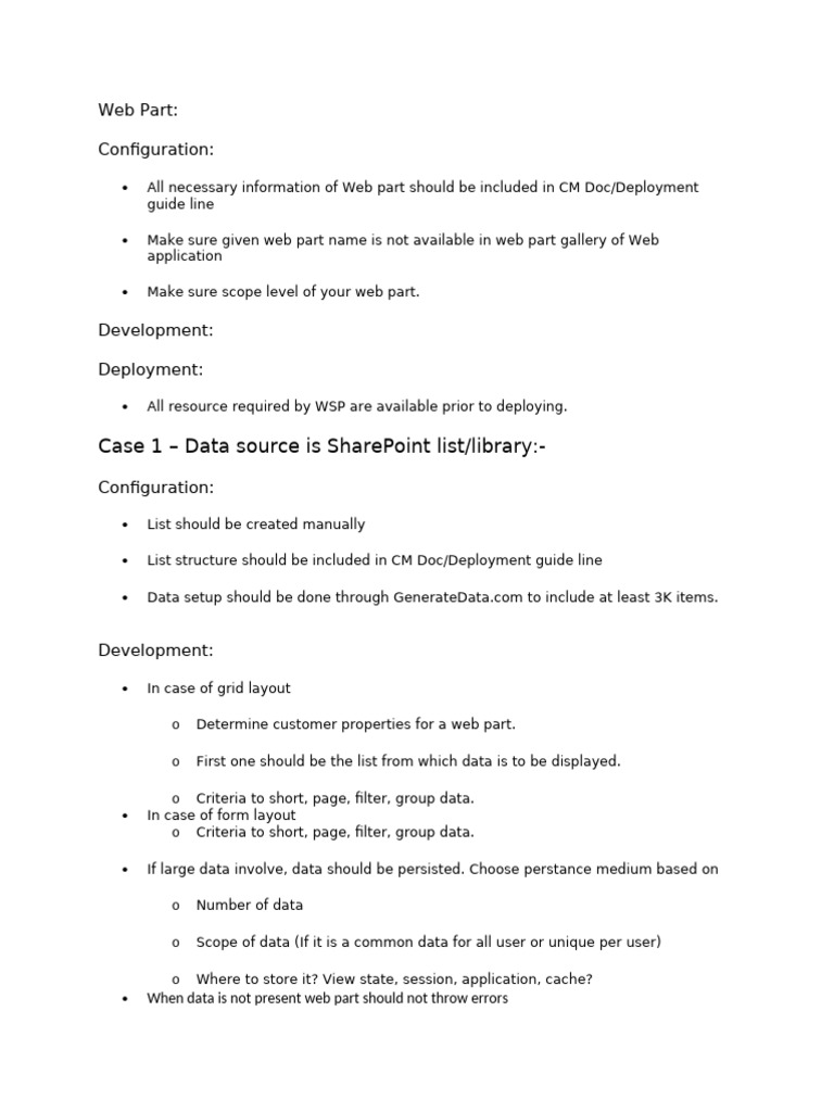 SharePoint Web Part Configuration Guide | PDF | Internet & Web | World ...