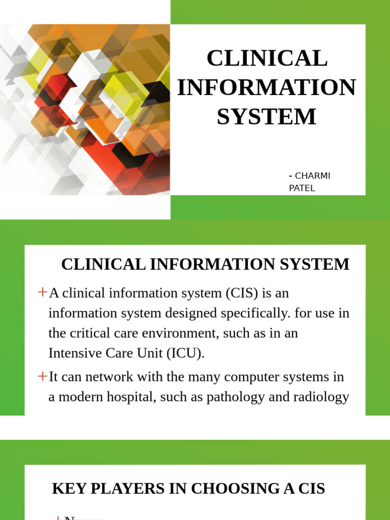 Overview of Clinical Information Systems | PDF