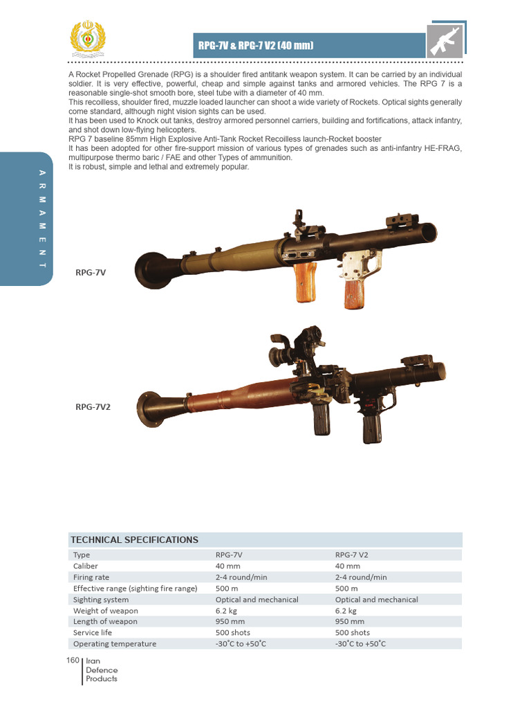 RPG-7: Specs and Capabilities Overview | PDF