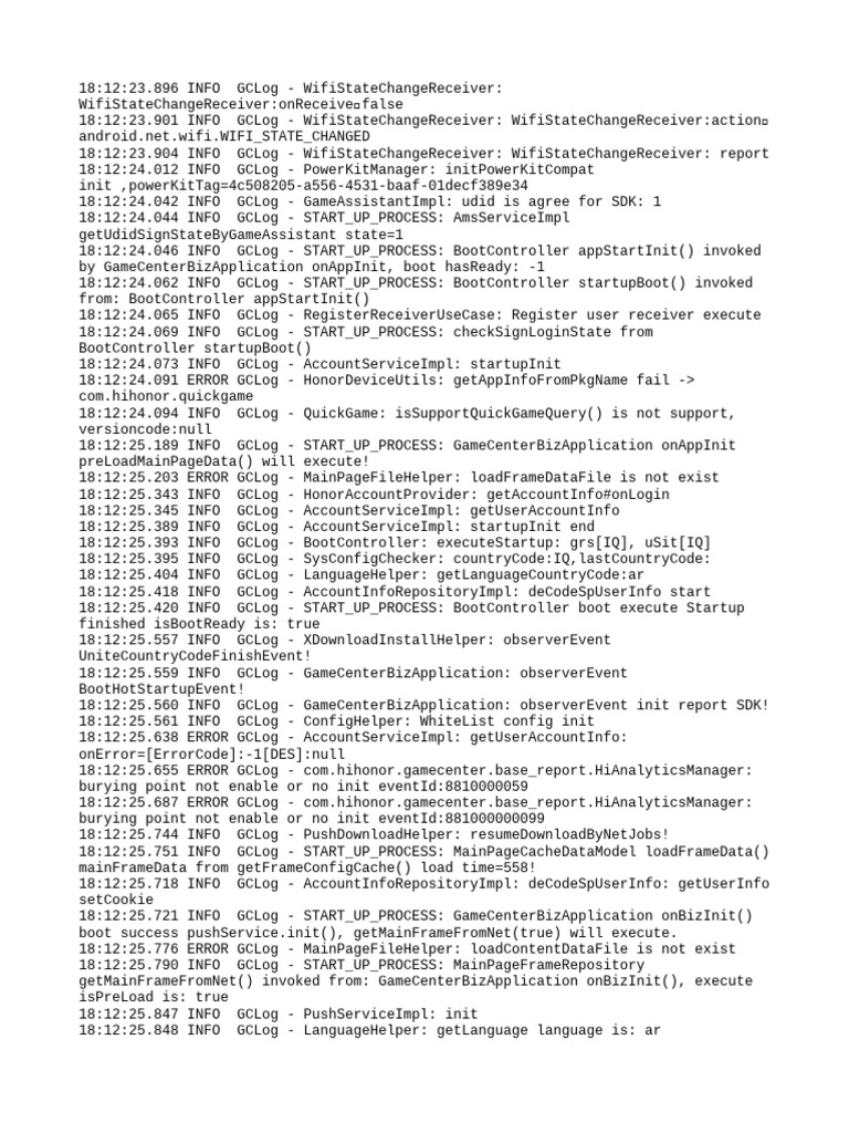 GameCenter Startup Process Log Analysis | PDF | Computer Data ...