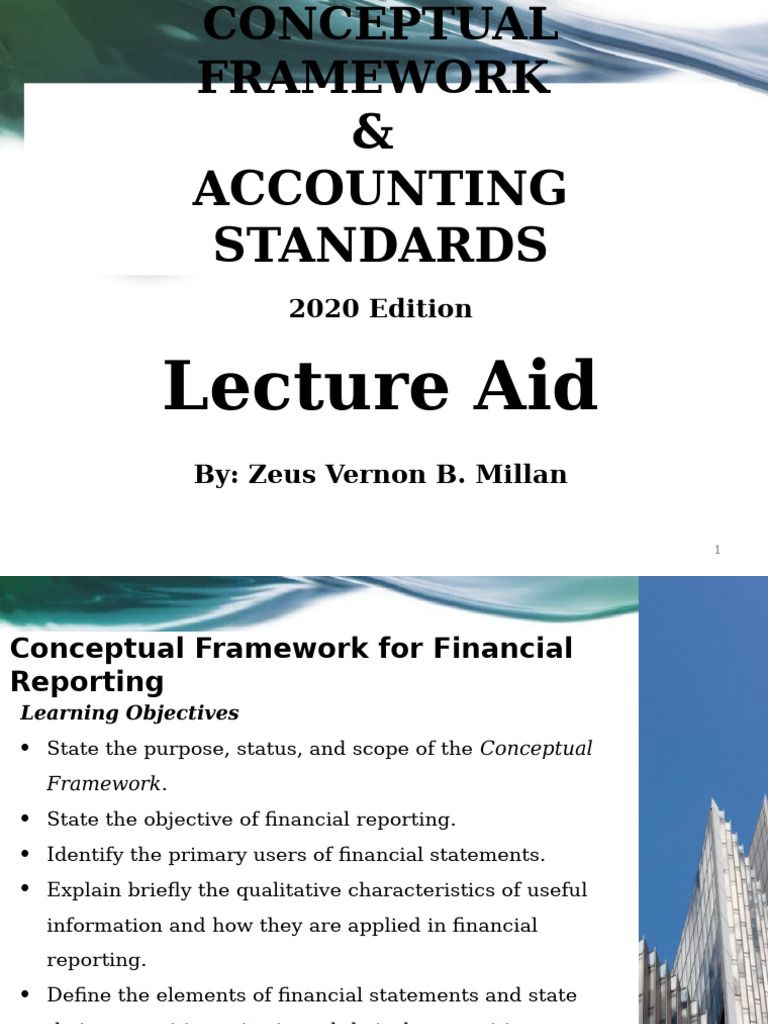 Conceptual Framework for Financial Reporting | PDF | Historical Cost ...