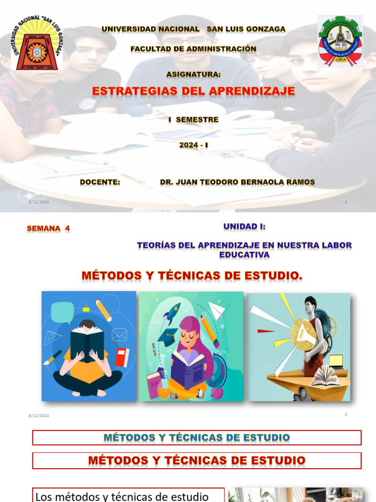 Métodos y Técnicas de Estudio Efectivas | PDF | Habilidades de estudio ...