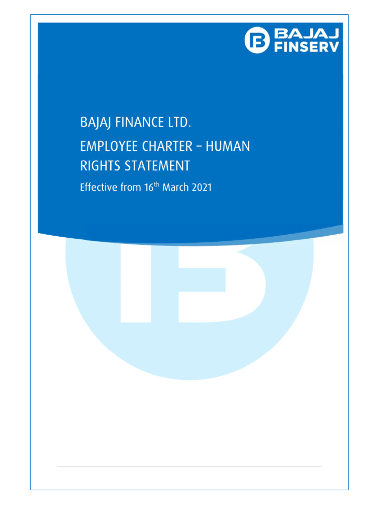 Employee Charter - Human Rights | PDF
