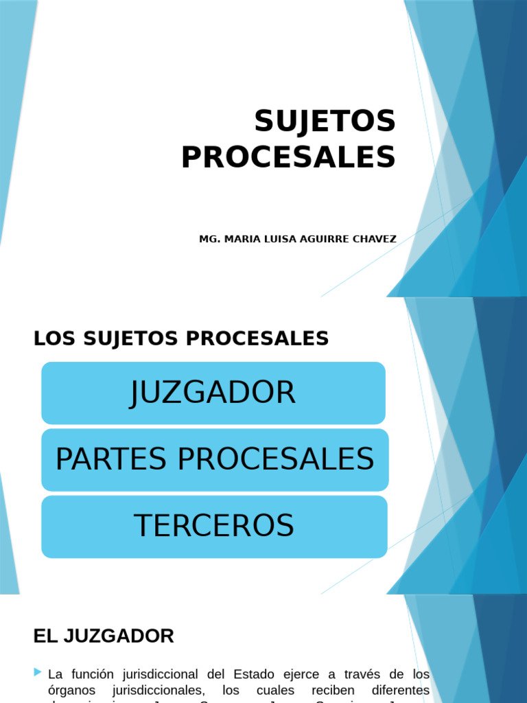 SUJETOS PROCESALES | PDF | Jurisdicción | Ley procesal