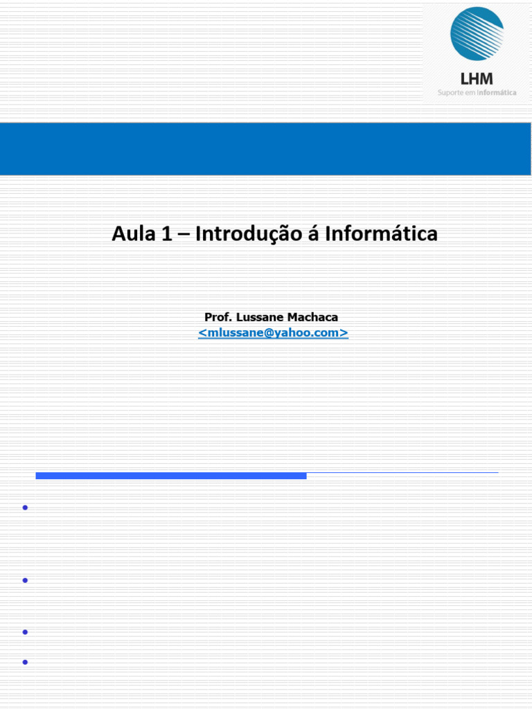 Aula 1 - Introducao A Informatica | PDF | PCs (computadores) | Informática