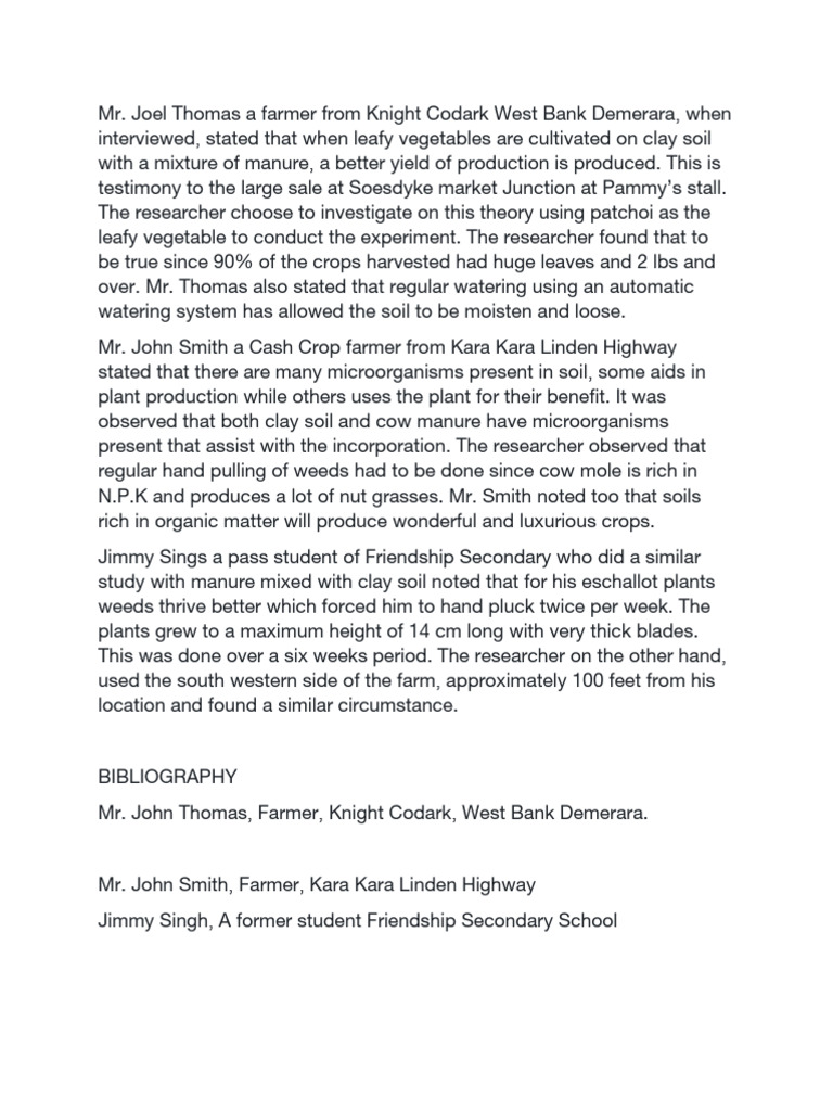 Literature Review For Agriculture SBA, Discussion | PDF