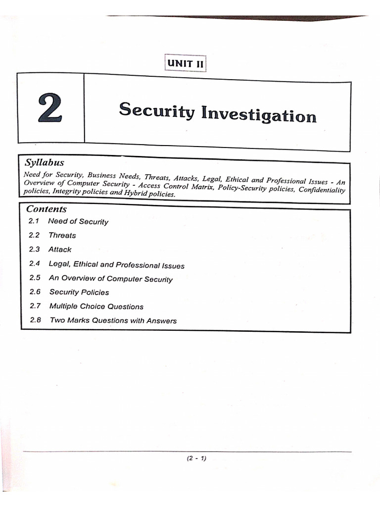 DIS (Unit 2) Technical Book | PDF