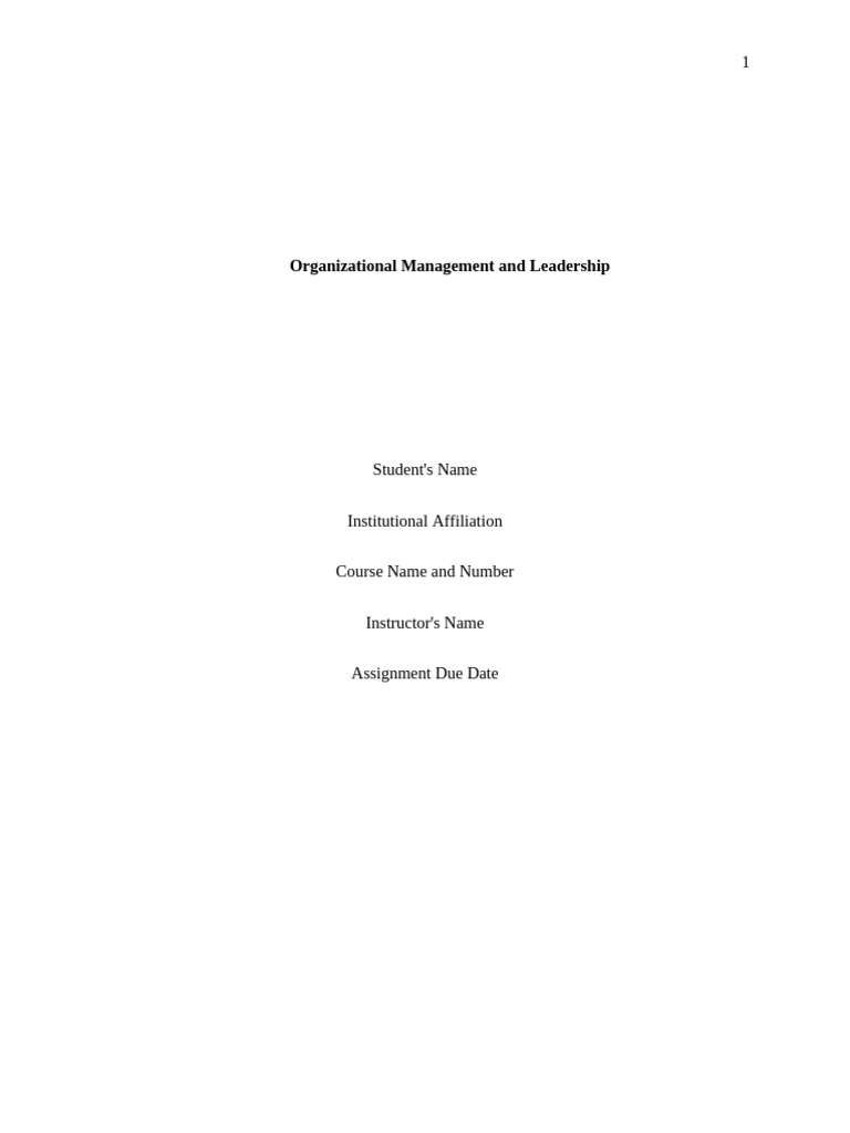 Leadership Traits for Organizational Success | PDF | Leadership ...