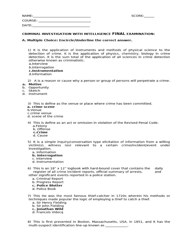 1 Cdi Final Exam | PDF | Search Warrant | Search And Seizure