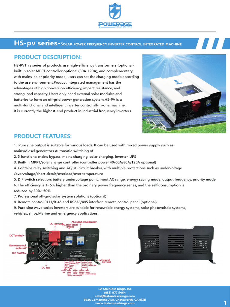 Inverter Powerage Wall Mount1 1 | PDF