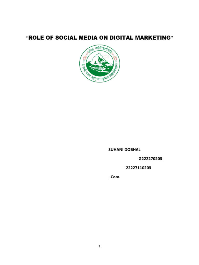 Impact of Social Media on Digital Marketing | PDF | Social Media ...