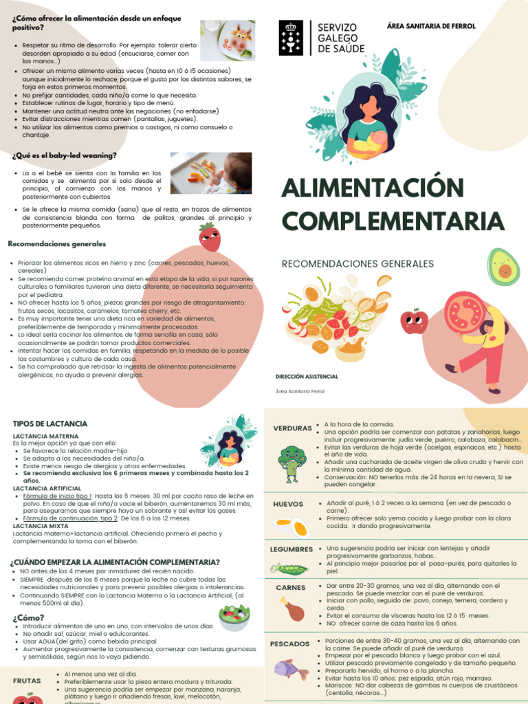 Guía de Alimentación Complementaria Infantil | PDF | Cereales ...