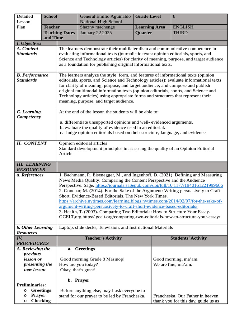 Opinion Editorials Pdf Classroom Prayer