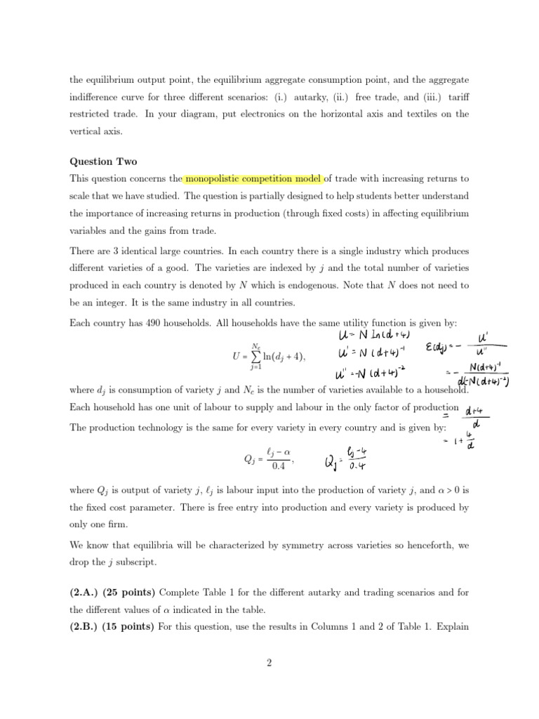 Monopolistic Competition in Trade Models | PDF | Monopoly | Economic ...