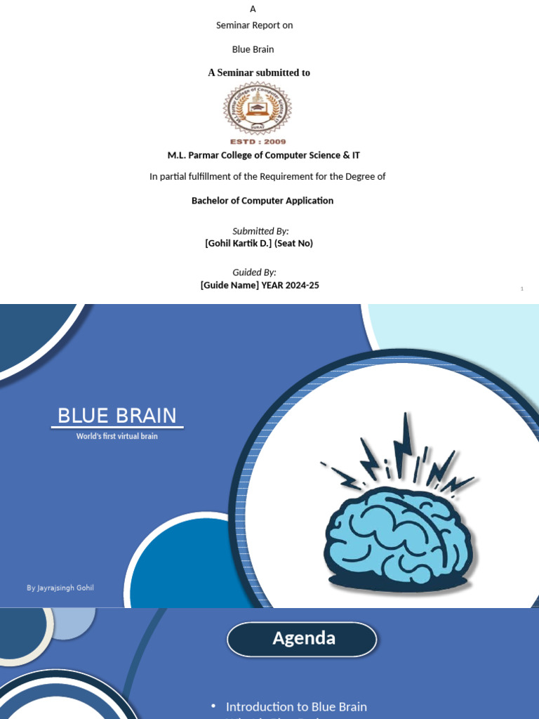 Blue Brain: The First Virtual Brain | PDF