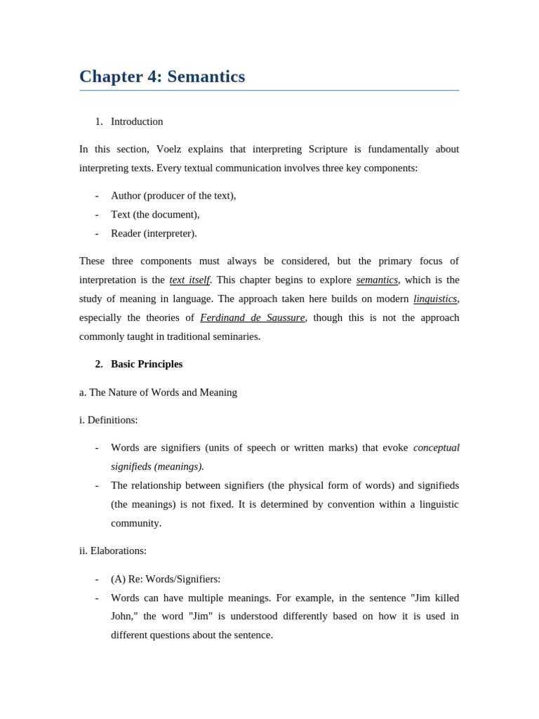 Understanding Semantics in Scripture | PDF | Semantics | Linguistics