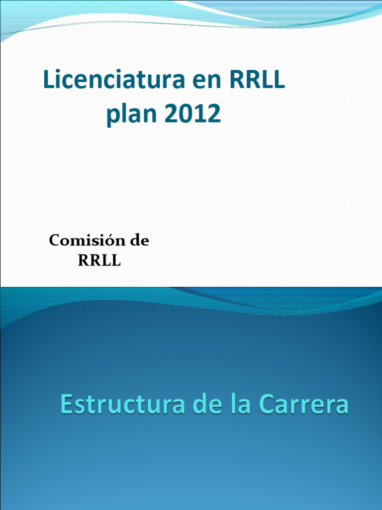 Rrll Estructura de La Carrera | PDF | Derecho laboral | Licenciatura